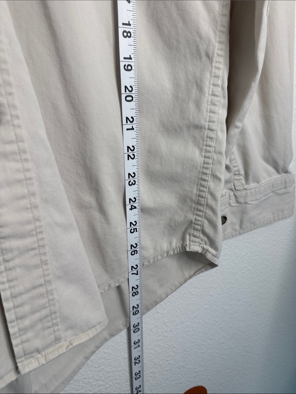 John Ashford Men’s Beige 100% Cotton Button Down Shirt Size Small Casual N0206 - Picture 4 of 6